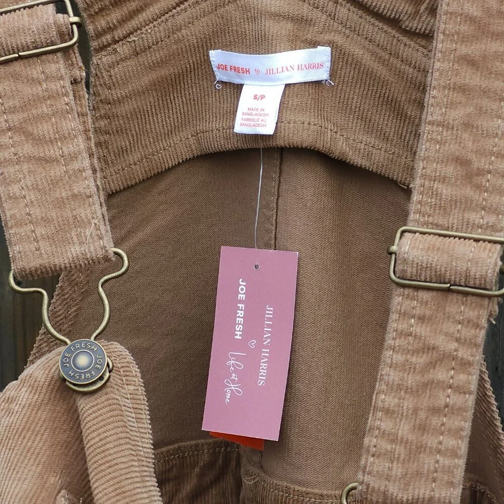 Jillian Harris Joe Fresh Rustic Corduroy Overalls Women's Size Small BNWT 2024 - Picture 6 of 7
